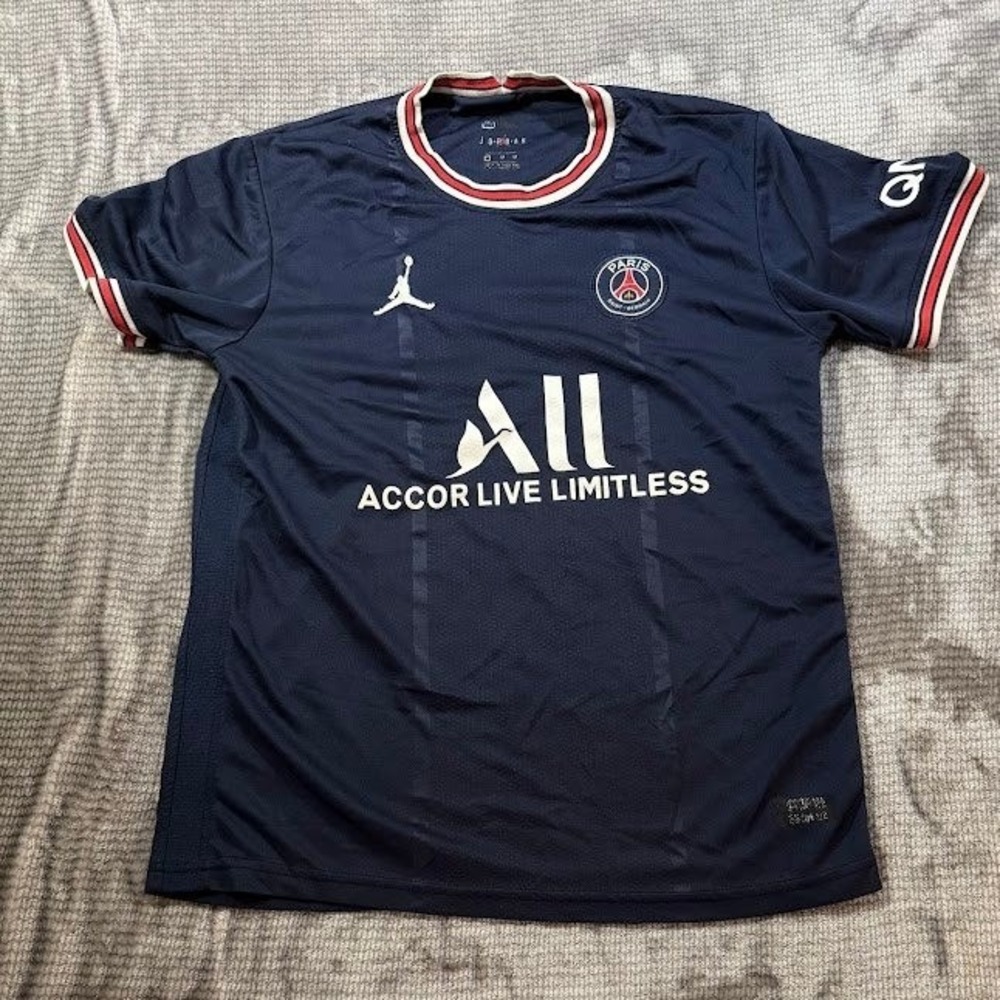 Jordan PSG Paris Saint-Germain 2021-22 Home Jersey Menss Medium Blue DB5896-411